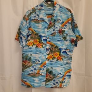 John Blair Menswear Hawaiian Style Shirt Size XL